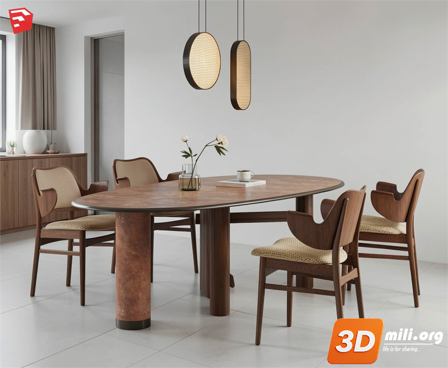 Dining Table Set Skp Files